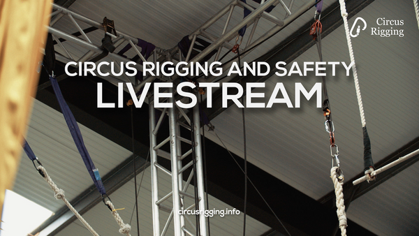 Livestream on Risk Assessments and video on rigging from truss